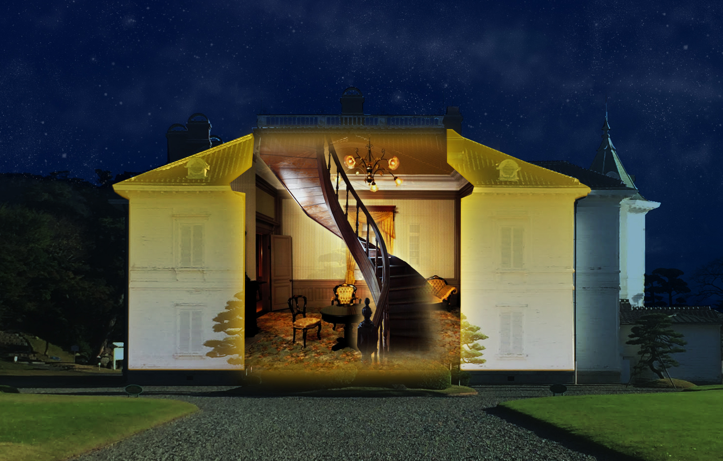 仁風閣 3Dプロジェクションマッピングショー 仁風閣・宝扇庵